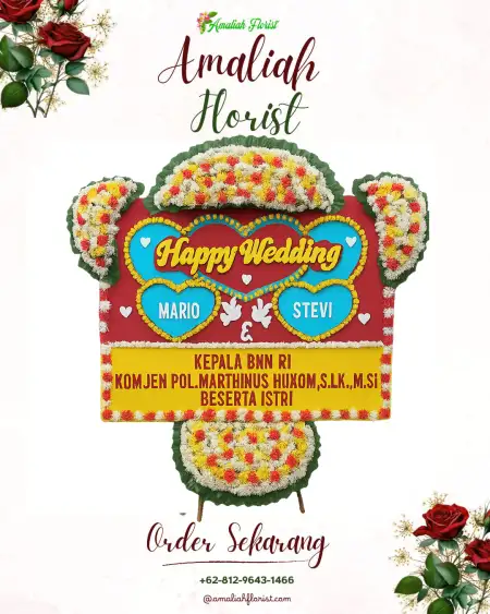 Papan Bunga Pernikahan Johowinong